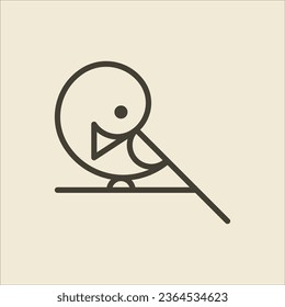 Beautiful minimal linear bird logo