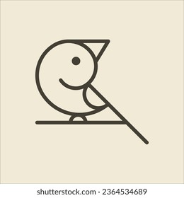 Beautiful minimal linear bird logo