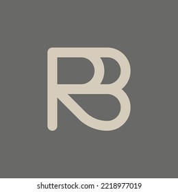 ein schönes minimales R- und B-Logo-Monogramm