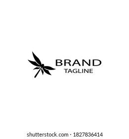 beautiful minimalist dragonfly design logo