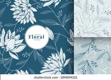 beautiful minimalist floral pattern collection