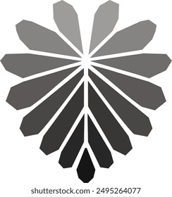 Beautiful, minimalist logo design. Nature, heart symbol. Leaf. Irradiation, fluttering. 