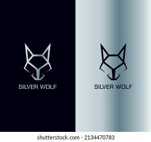 Beautiful minimalistic wolf head logo