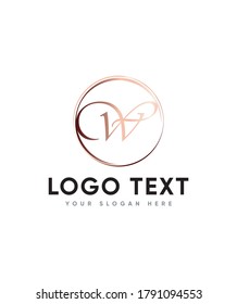 A  beautiful mixture of calligraphic letter type W logo template, Vector logo for business and company identity 
