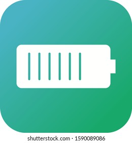 Beautiful Mobile Battery Glyph Vector Icon