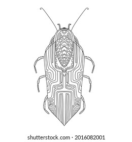 Beautiful mockup for print design. Isolated background. Cute insects vector illustration. Vector isolated outline color drawing. Insect character.