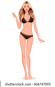 Beautiful model standing posing for dress up