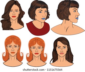 beautiful models with female faces