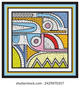 beautiful modern abstract background design. luxury wall art pattern colorful geometric shape with bold line texture background in different color way for wall texture, textile, paper and wallpaper.