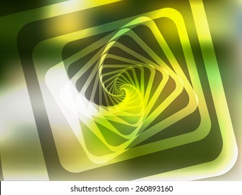 Beautiful modern abstract background with twisted squares green
