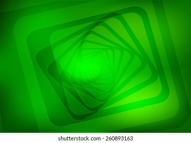 Beautiful modern abstract background with twisted squares green