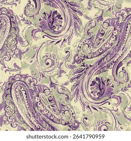 A beautiful, modern, abstract hand-painted floral seamless pattern suitable for use in fabric, textiles, or wallpaper.