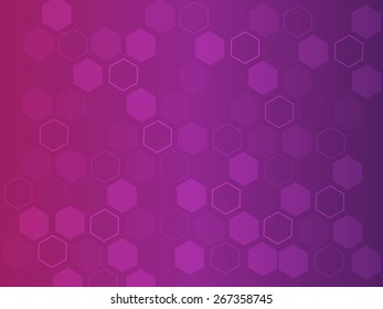 Beautiful modern abstract purple background with many hexagons