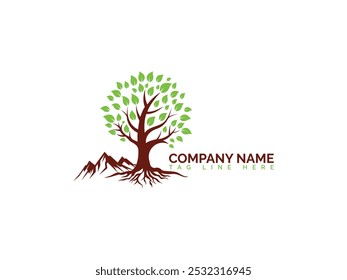 Bonito e moderno Abstrato vibrante cor completa árvore logotipo projeto, árvore vetor raiz da vida logotipo inspiração isolado no fundo branco.