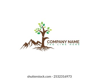 Beautiful and Modern Abstract vibrant color full tree logo design, Root vector tree of life logo design inspiration isolated on white background.