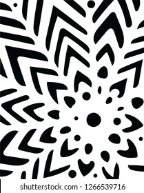Beautiful modern attractive floral feather vector pattern decorative shape design for creative ideas
