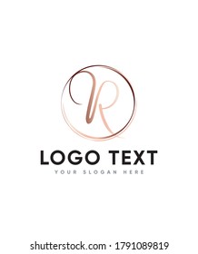 Una hermosa y moderna caligrafía guión tipo de letra R logotipo plantilla, logotipo vector para identidad empresarial y de empresa 