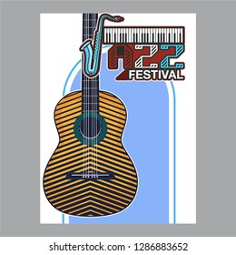 Beautiful modern classical music festival poster or flyer template. Ideal for local events announcement and promotions – Vector