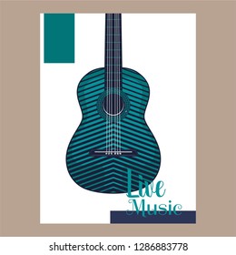 Beautiful modern classical music festival poster or flyer template. Ideal for local events announcement and promotions – Vector