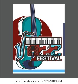 Beautiful modern classical music festival poster or flyer template. Ideal for local events announcement and promotions – Vector
