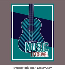 Beautiful modern classical music festival poster or flyer template. Ideal for local events announcement and promotions – Vector