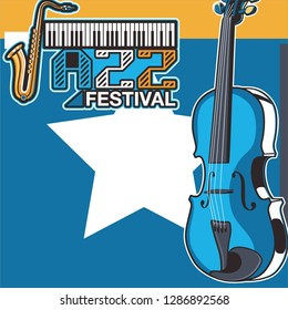 Beautiful modern classical music festival poster or flyer template. Ideal for local events announcement and promotions – Vector