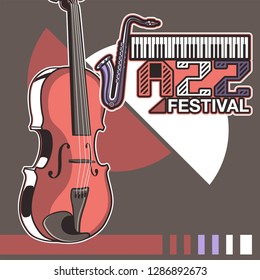 Beautiful modern classical music festival poster or flyer template. Ideal for local events announcement and promotions – Vector