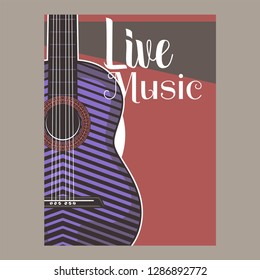 Beautiful modern classical music festival poster or flyer template. Ideal for local events announcement and promotions – Vector