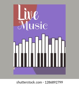Beautiful modern classical music festival poster or flyer template. Ideal for local events announcement and promotions – Vector