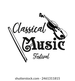 Beautiful modern classical music festival poster or flyer template. Ideal for local events announcement and promotions