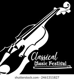 Beautiful modern classical music festival poster or flyer template. Ideal for local events announcement and promotions