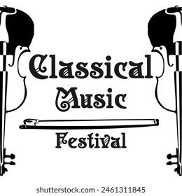 Beautiful modern classical music festival poster or flyer template. Ideal for local events announcement and promotions