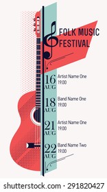 Beautiful Modern Classical Music Festival Poster Or Flyer Template. Ideal For Local Events Announcement And Promotions