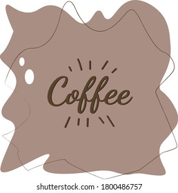 
beautiful modern color illustration sketch drawn coffee