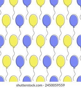 Beautiful modern colorful festive pattern with balls, happy birthday. Checkered, for print, seamless texture