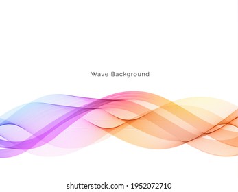 Beautiful modern colorful wave background design vetor