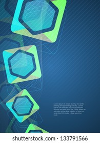 Beautiful modern decorative background designs with colorful shapes.