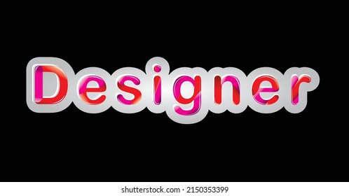 a beautiful modern designer text logo impression  