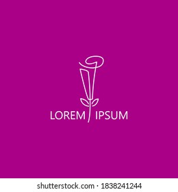 Beautiful Modern Flower Logo Linear Style suitable for boutique, salon, and woman thing industry