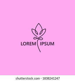 Beautiful Modern Flower Logo Linear Style suitable for boutique, salon, and woman thing industry