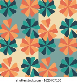 Beautiful modern flowers seamless pattern background