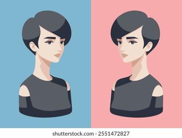 Beautiful Modern Funky Stylish Woman Hair Model