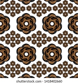 Beautiful modern Indonesian batik. Vector illustration