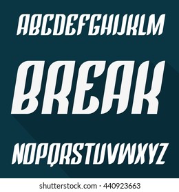 Beautiful modern italic english font alphabet letters typeface. Capital letters. Vector font. Typeface for labels, quotes, titles, posters or logotypes. Font collection set. Latin alphabet letters.