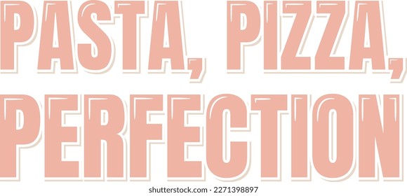 A beautiful and modern lettering design featuring the Italian food staples, pasta and pizza, with the added emphasis on perfection. Perfect for an Italian restaurant or food-related business.