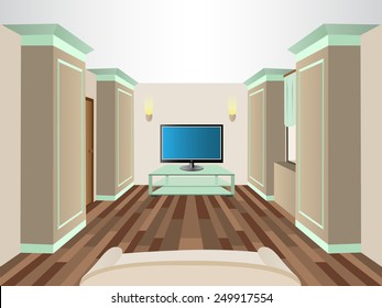 Beautiful modern room. Vector illustration