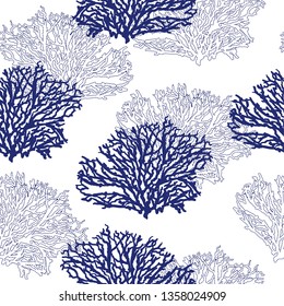 Beautiful modern seamless hand drawn coral pattern vector illustration design for fashion ,fabric,waalpaper,web and all prints on light grey background color