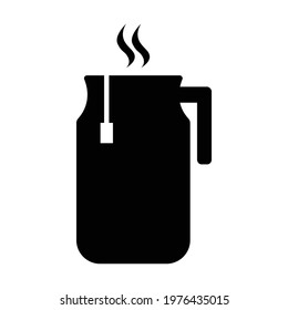 Beautiful modern teapot vector icon