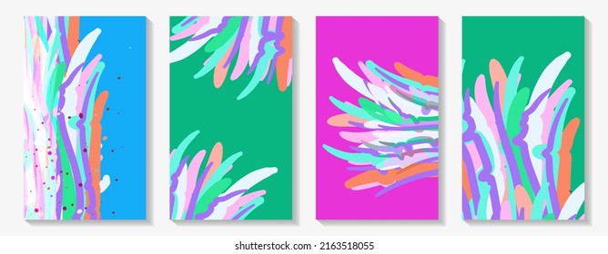 Beautiful modern templates for placing text, promotions, advertising, promotions in bright, rich colors. Vector summer illustration. Wall art.