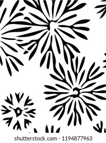 Beautiful modern vector pattern decoration in floral fireworks style for many creative ideas